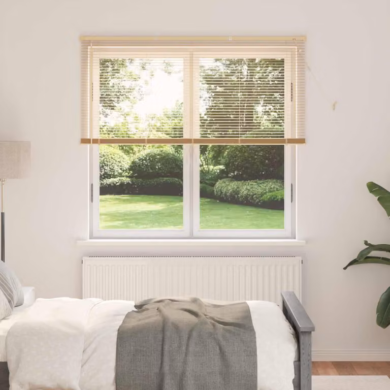 Tenda Veneziana vidaXL con Motivo, Marrone Chiaro e Beige, L: 150 cm, H: 160 cm