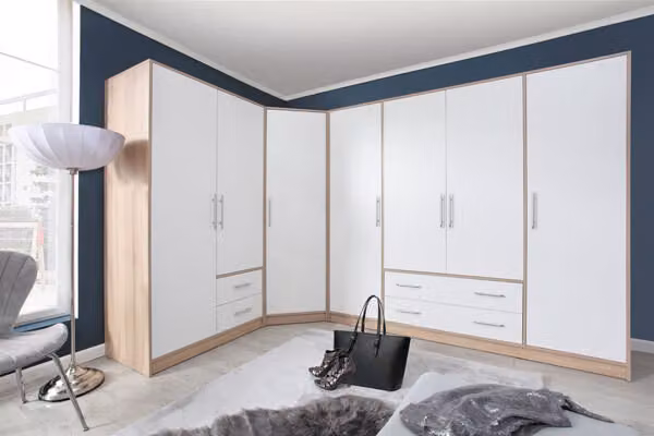 Sistema di armadi combinati Smart 3 pezzi bianco rovere Sonoma