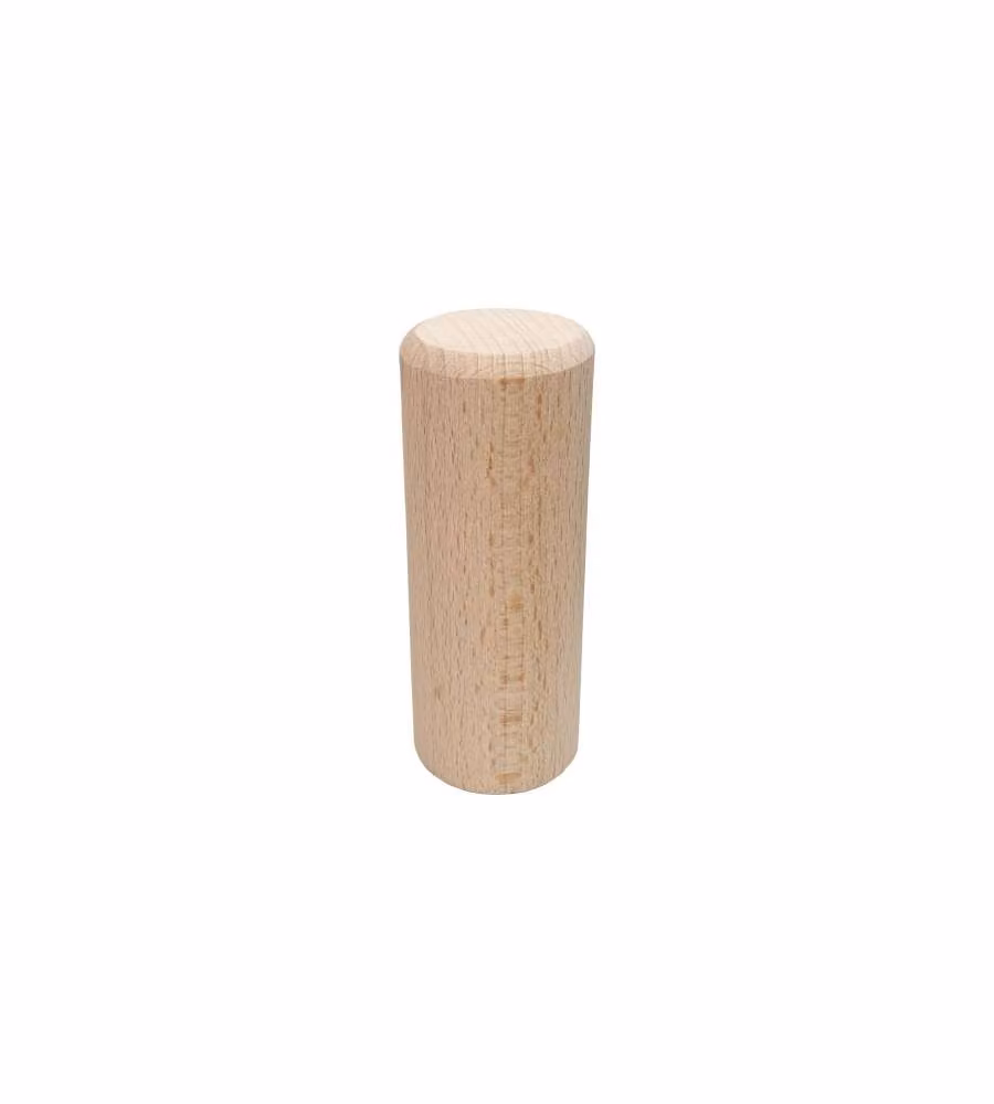 Piede Tondo in Legno Grezzo 40 mm Diametro 100 mm Fissaggio Avvitamento