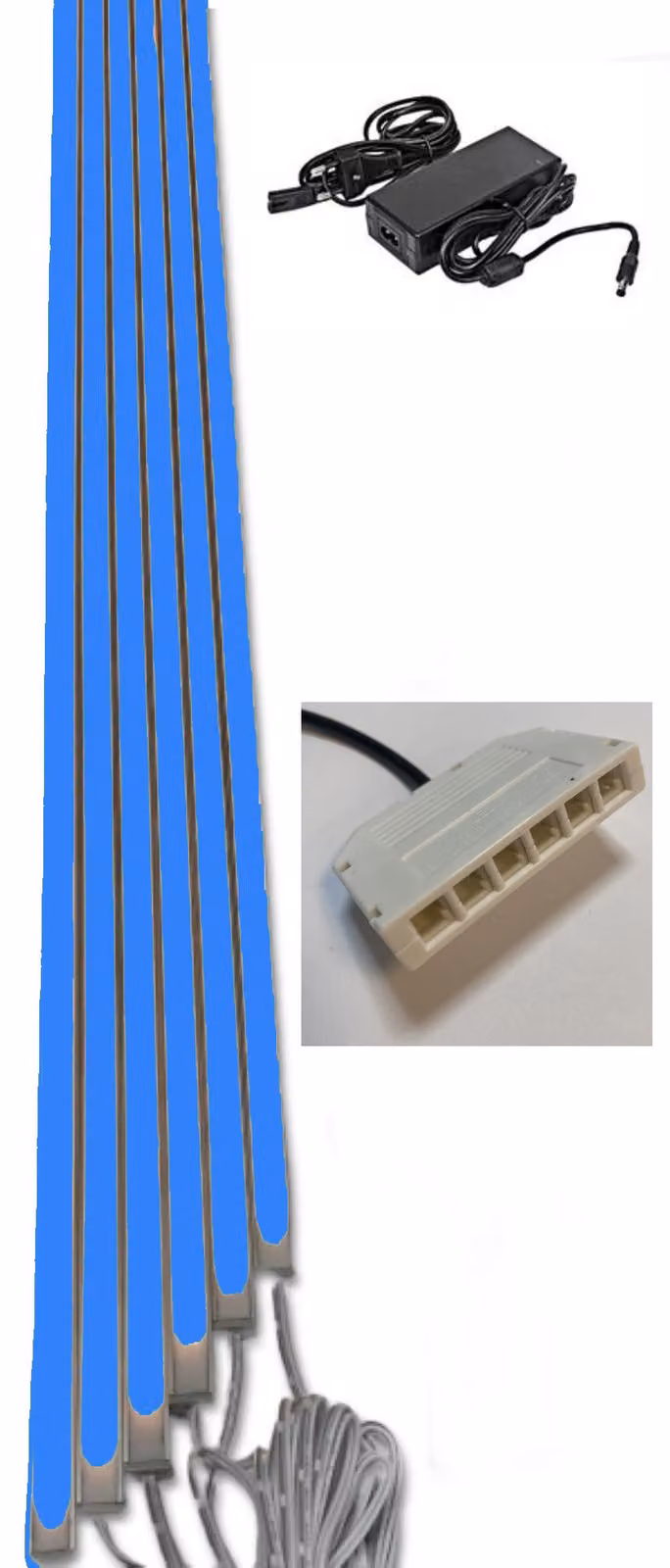 7451 Luce LED ALU traccia Slim 6x50cm copertura opaca BLU