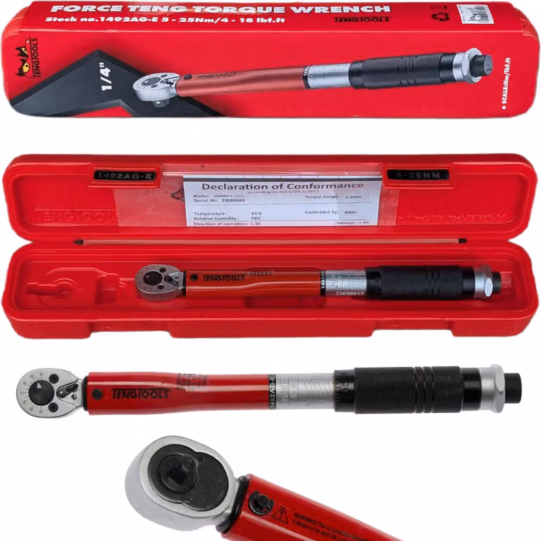 Chiave dinamometrica 1/4" 5-25 Nm Tengtools