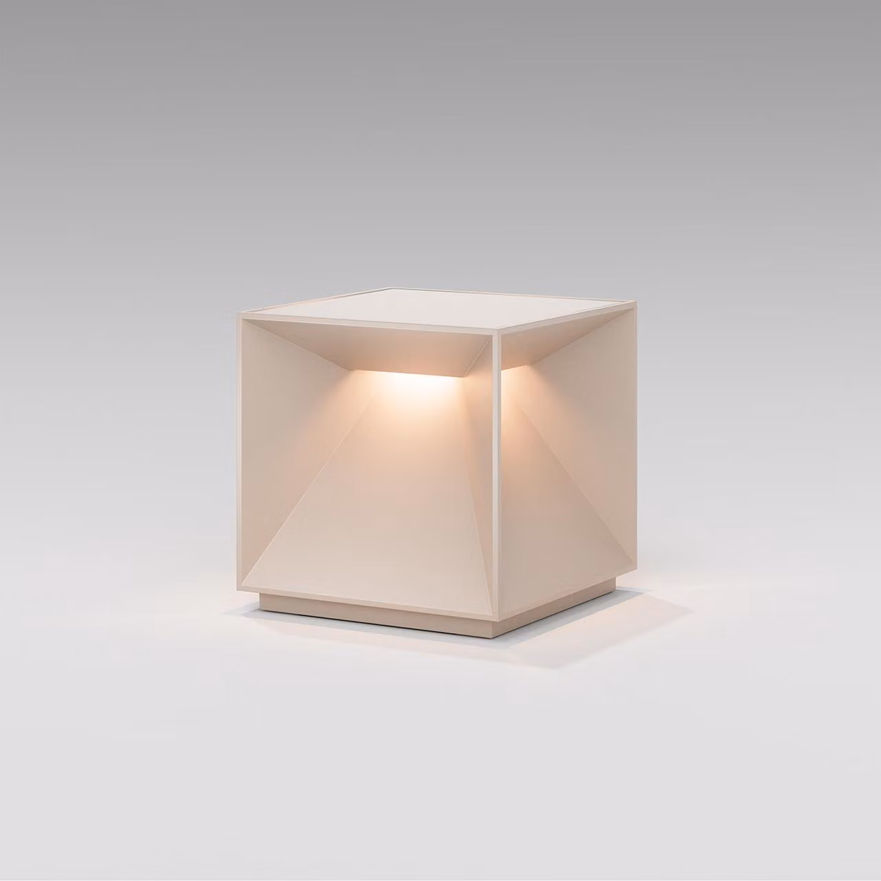 Sigor Lampada da tavolo ricaricabile a LED Nutalis IP54 a forma di cubo Flex Mood 2700/2200K beige dune