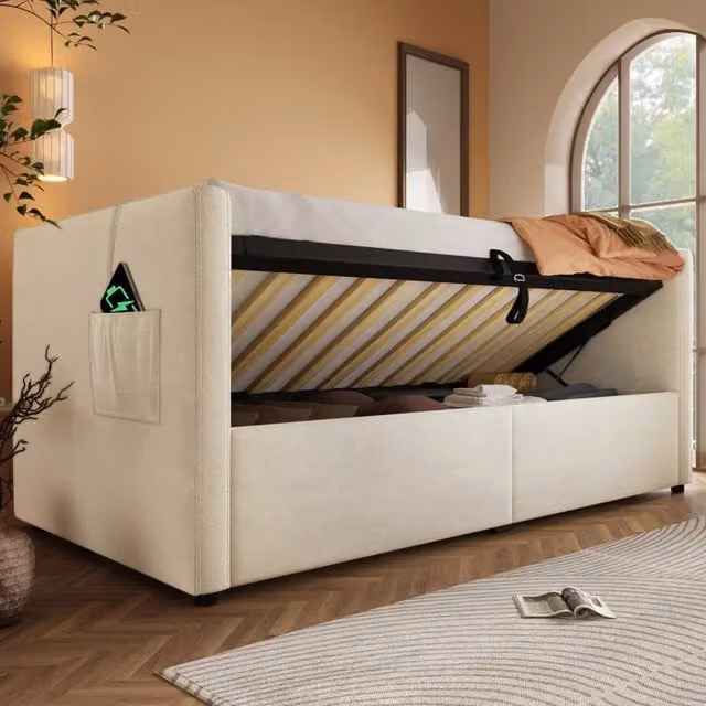 sofabett velluto beige 106 x 216 cm