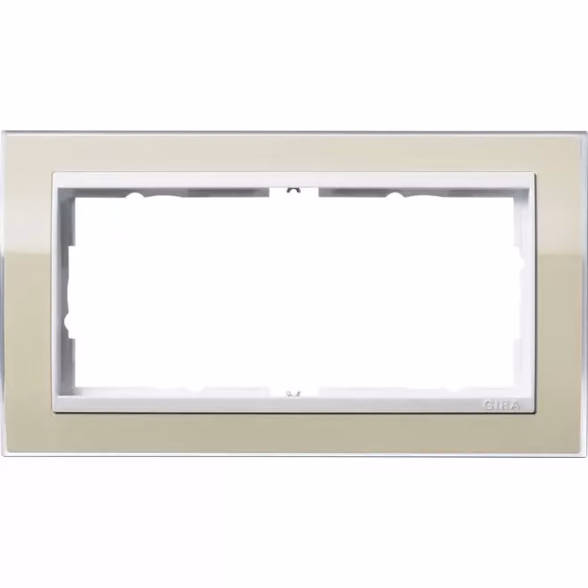 Gira 1002773 Cornice di copertura a 2 fori senza MS per bianco puro Gira Event Sabbia chiaro