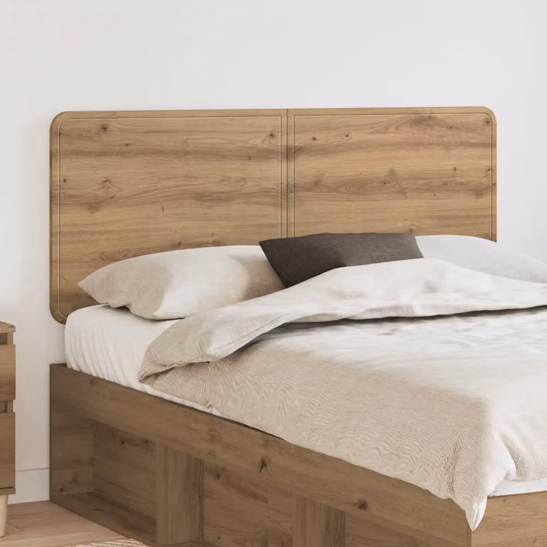 Testiera per letto vidaXL in legno ingegnerizzato Rovere, colore marrone opaco