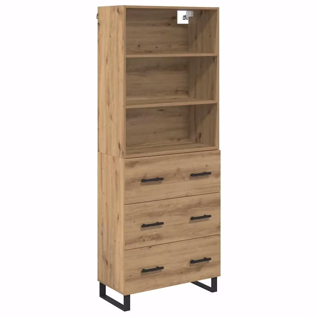 Credenza moderna vidaXL in rovere marrone, set di 2 pezzi, L/P/H: 69,5 x 34 x 180 cm – 2