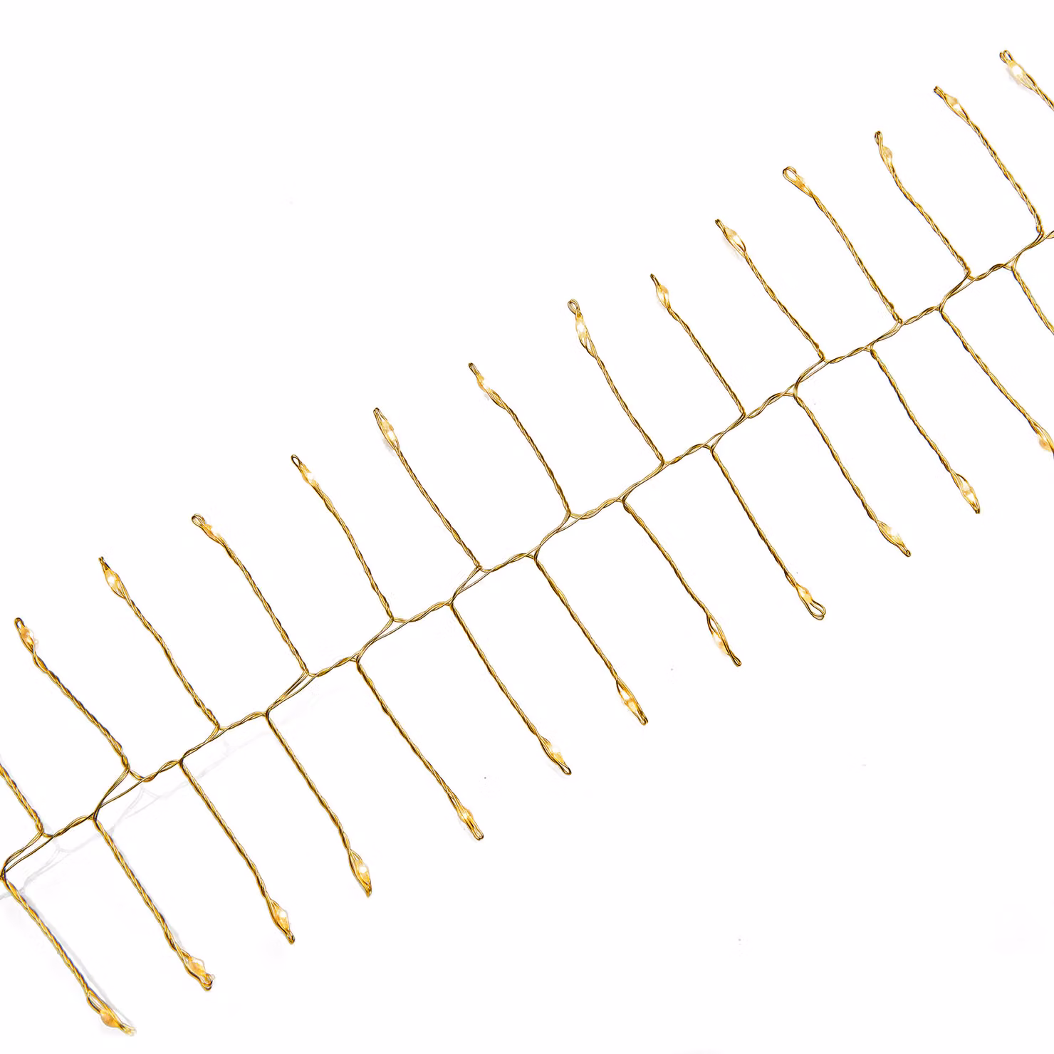Micro luci LED da fata, Firecracker, 200 diodi color ambra, trasformatore da 4,5 V, filo color oro