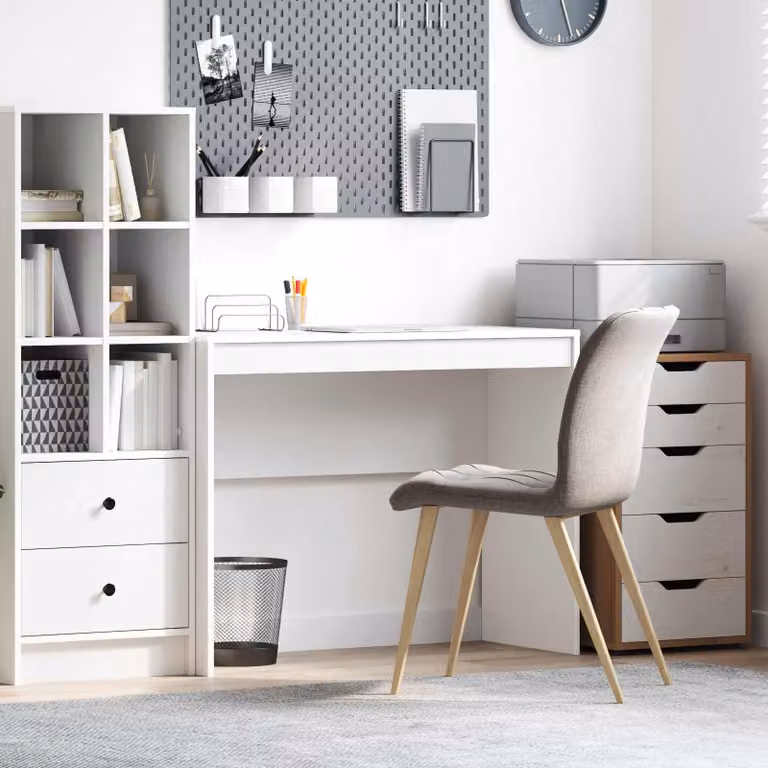 Maison Exclusive - Scrivania bianca 100 x 40 x 76 cm