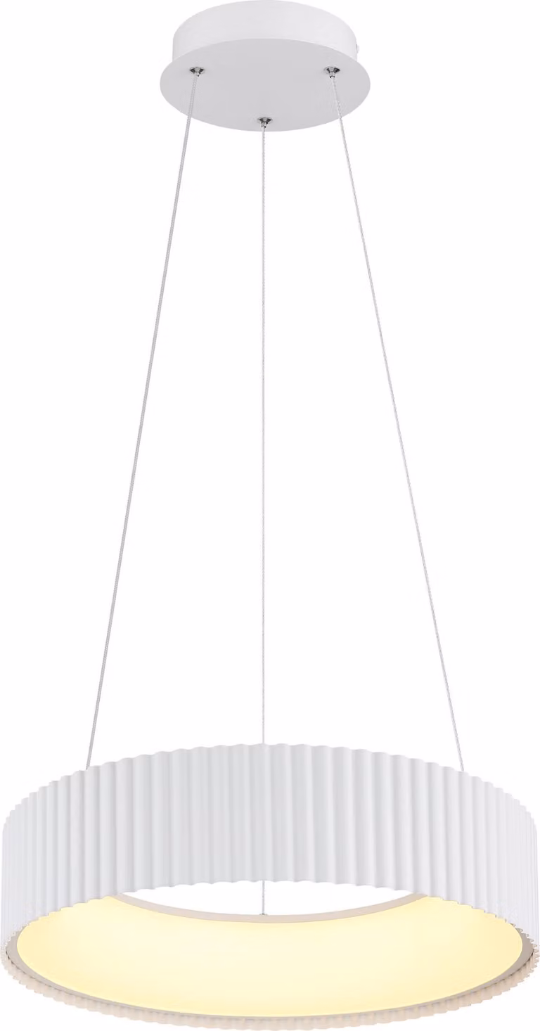 Globo Kemp Lampada a sospensione LED 45W CCT bianco opaco, funzione memoria in metallo Ø46cm 15924W