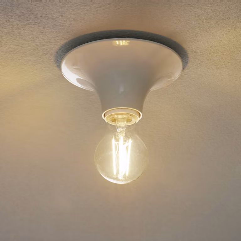 Artemide Plafoniera di design Teti, dimmerabile, Bianco / Opale, Soggiorno / Sala da pranzo, Plastica, Design, Plafoniera