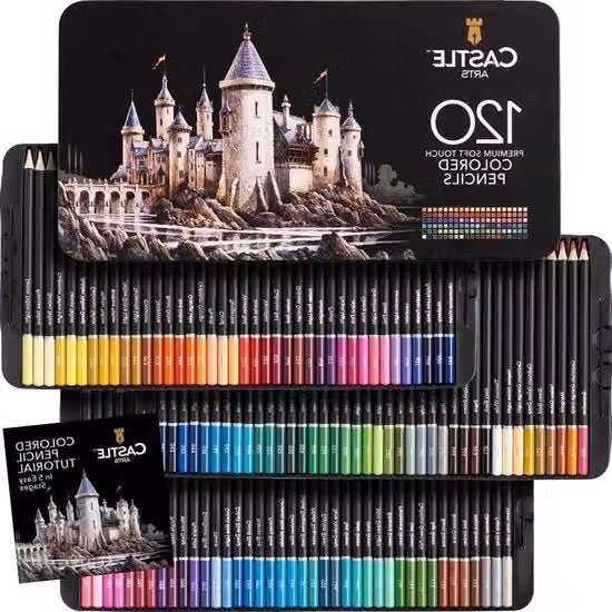 Set di pastelli professionali Kasteel multicolore con pigmenti ad alta qualità per artisti