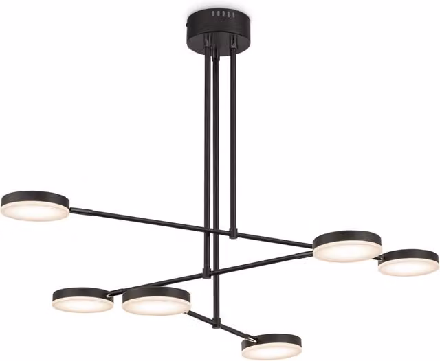Lampada a sospensione Maytoni FAD LED 6 luci nera 3000K