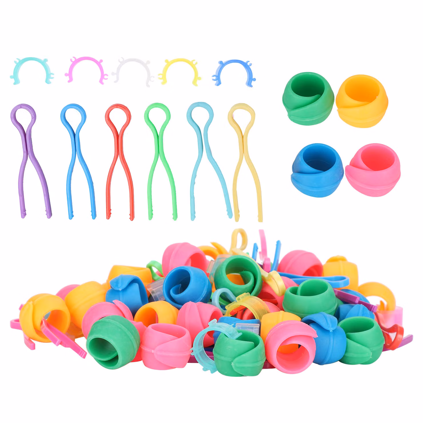 Clip porta bobina, clip porta bobina in silicone, clip di fissaggio bobina, clip huggers bobina, clip bobina filo, clip raccolta bobina
