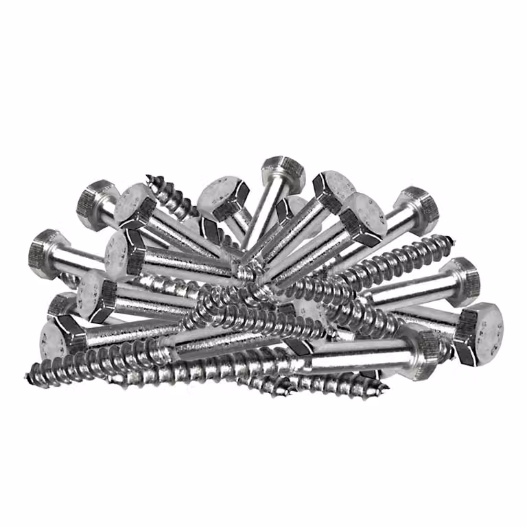 Vite per legno a testa esagonale M8x40mm in acciaio inox DIN571 25 pz.