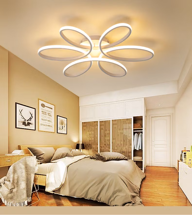Lampada da soffitto a LED XW809White-54cm 120W telecomando colore della luce bianco caldo bianco freddo regolabile dimmerabile struttura in metallo laccato bianco luce LED da soggiorno