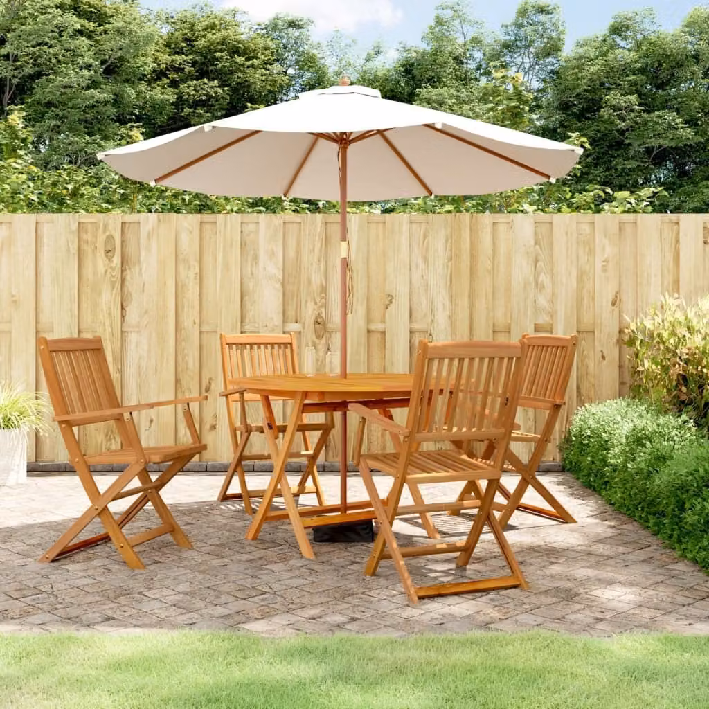Maison Exclusive - Set da Pranzo per Giardino 5 pz in Legno Massello di Acacia