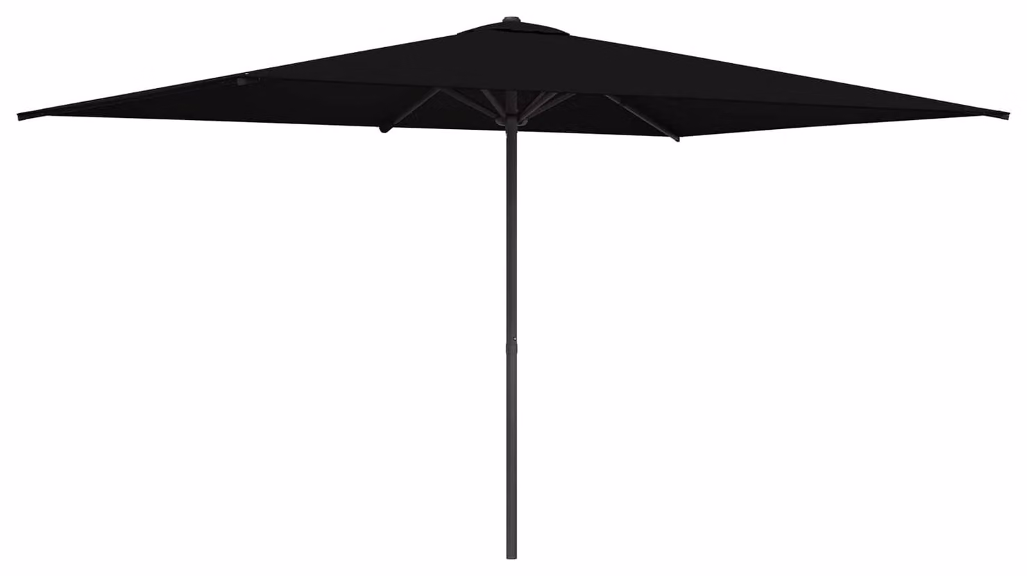 Ombrello da giardino 200 x 300 cm Poliestere Rettangolare Nero