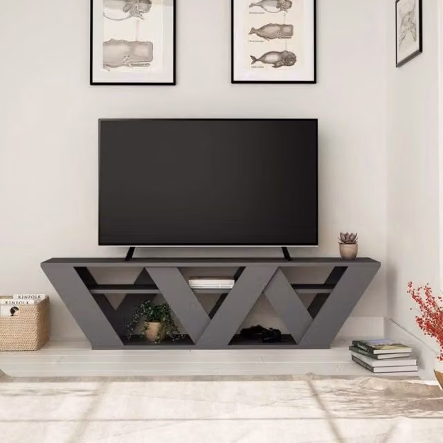Porta TV Ralla EFFEZETA colore antracite L: 158 cm, P: 30 cm, H: 40 cm