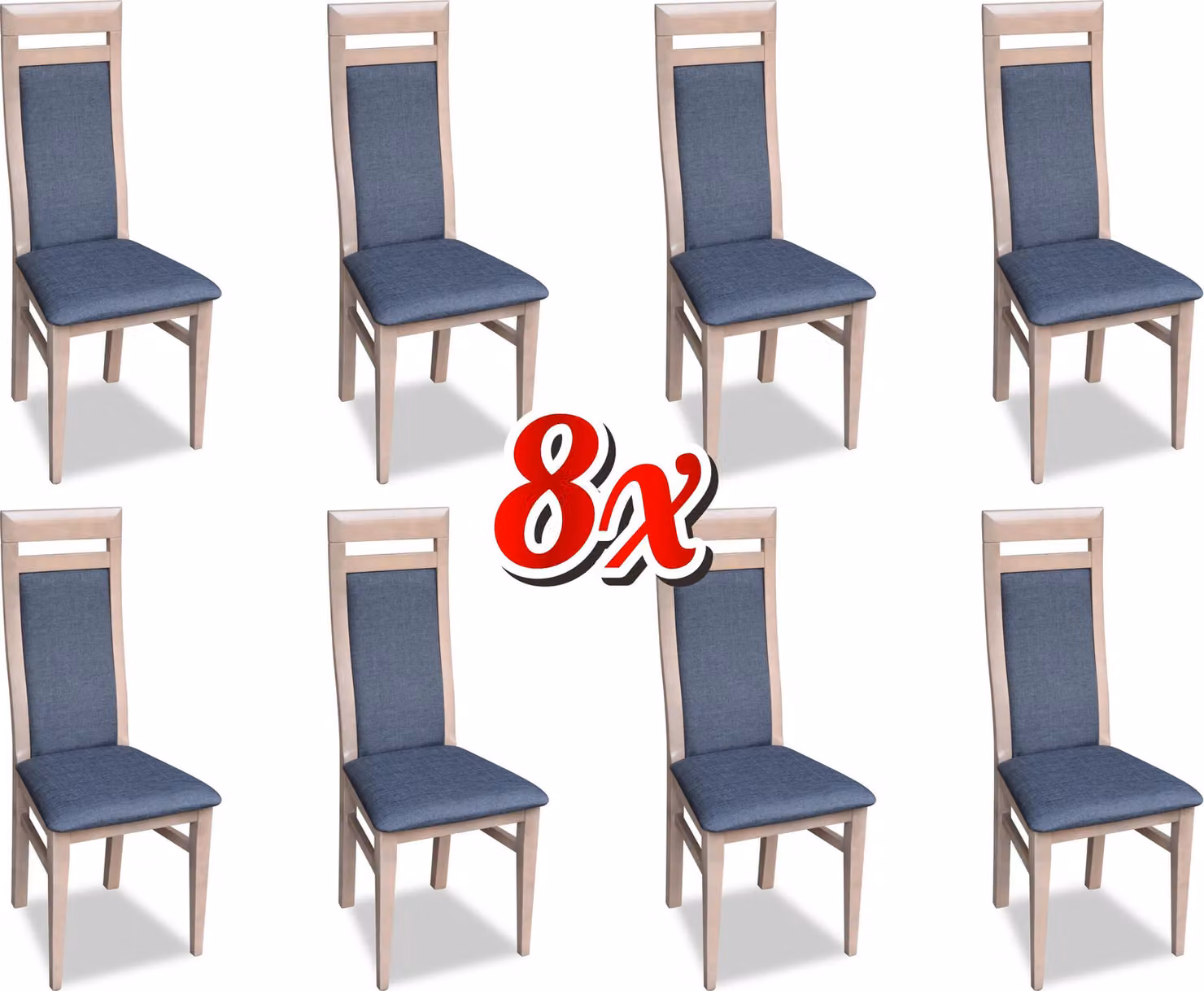 Esszimmer Stuhl Set Garnitur Lehn Stühle Komplett Gruppe Wohnzimmer 8x Stück