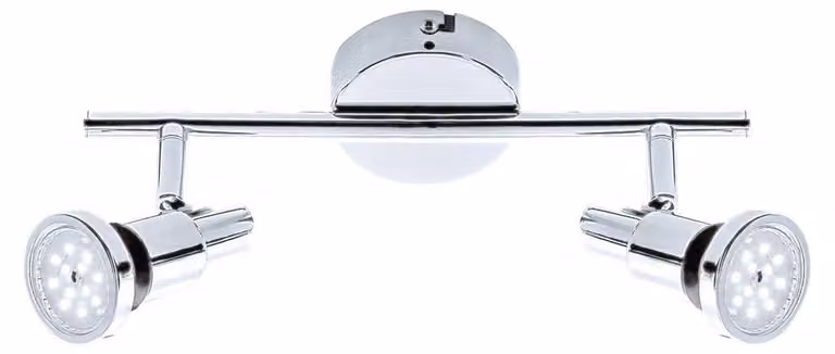 Lampada da bagno a LED faretto orientabile 2xGU10 da 4 W cromato IP44 Briloner