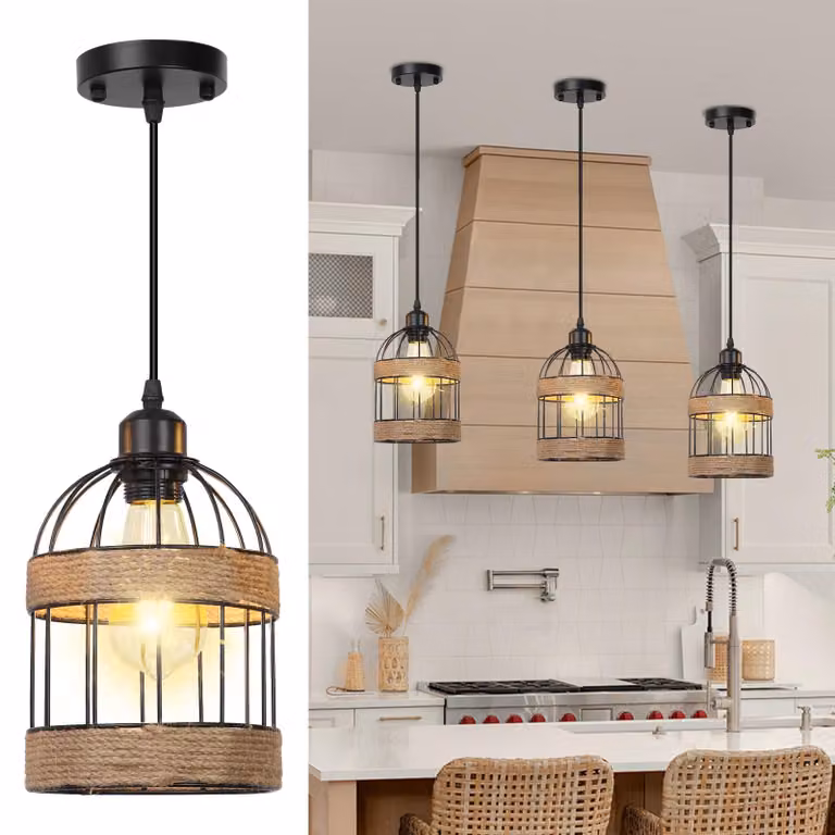 Lampada a sospensione 1 fiamma paralume in metallo nero lampada a sospensione E27 altezza regolabile luce a sospensione per sala da pranzo, cucina, bar