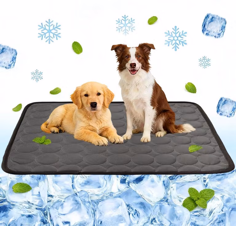 Tappetino refrigerante per cani, auto-raffreddante, 100 x 70 cm, grigio scuro, taglia XL