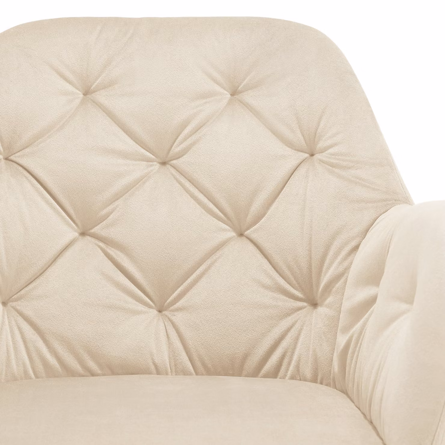 Set di 2 poltrone girevoli moderne TecTake GmbH in velluto beige con funzione auto-ritorno per la tua zona pranzo