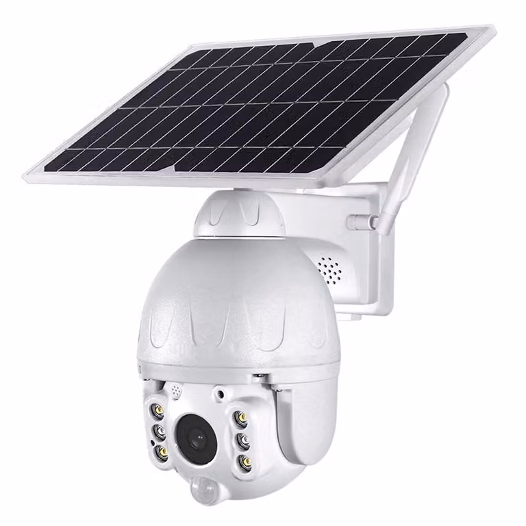 Telecamera solare Full HD, 2MP, 1080p, PTZ rotante, WiFi, senza fili, pannello solare mobile