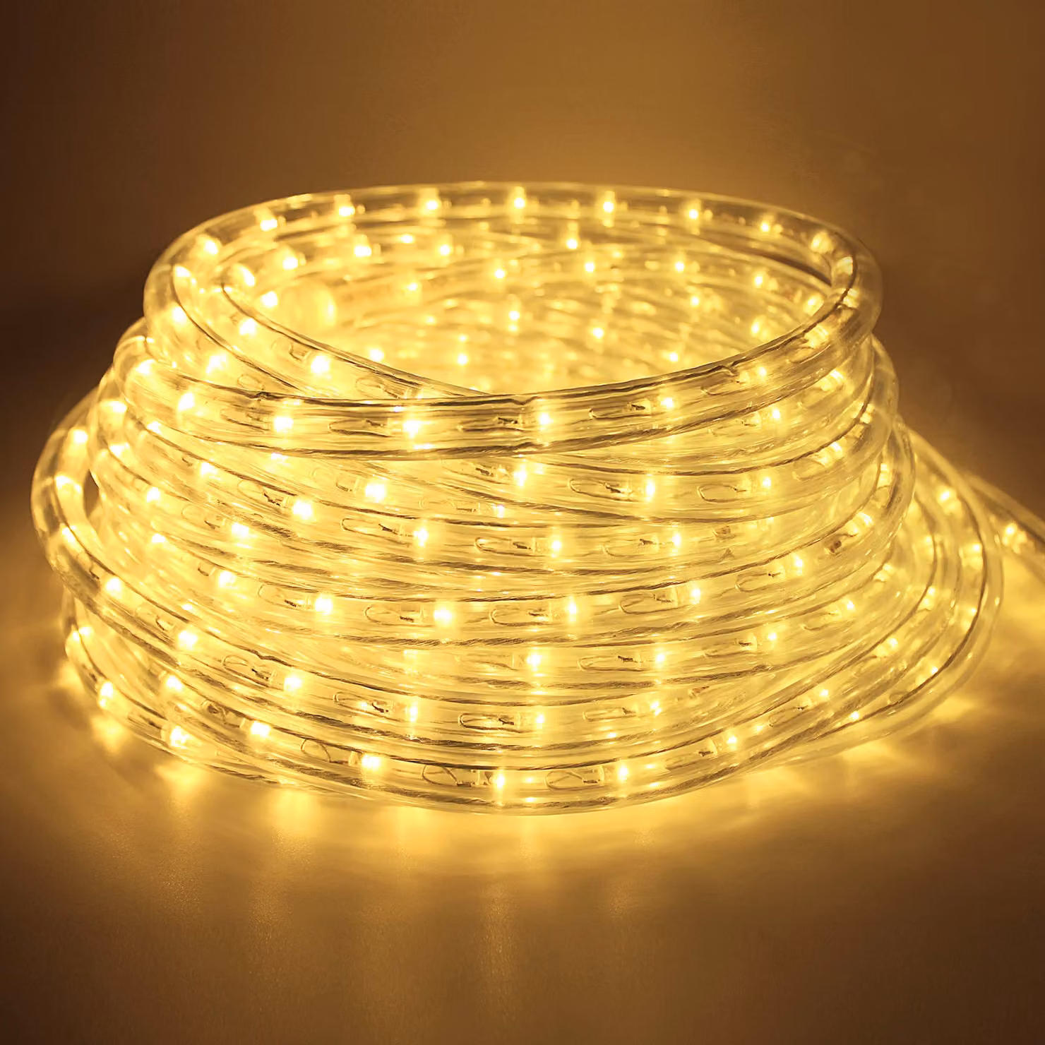 Guarnizione luminosa a LED, 8 metri, luce bianco caldo, grado di protezione IP65, angolo di illuminazione a 360°