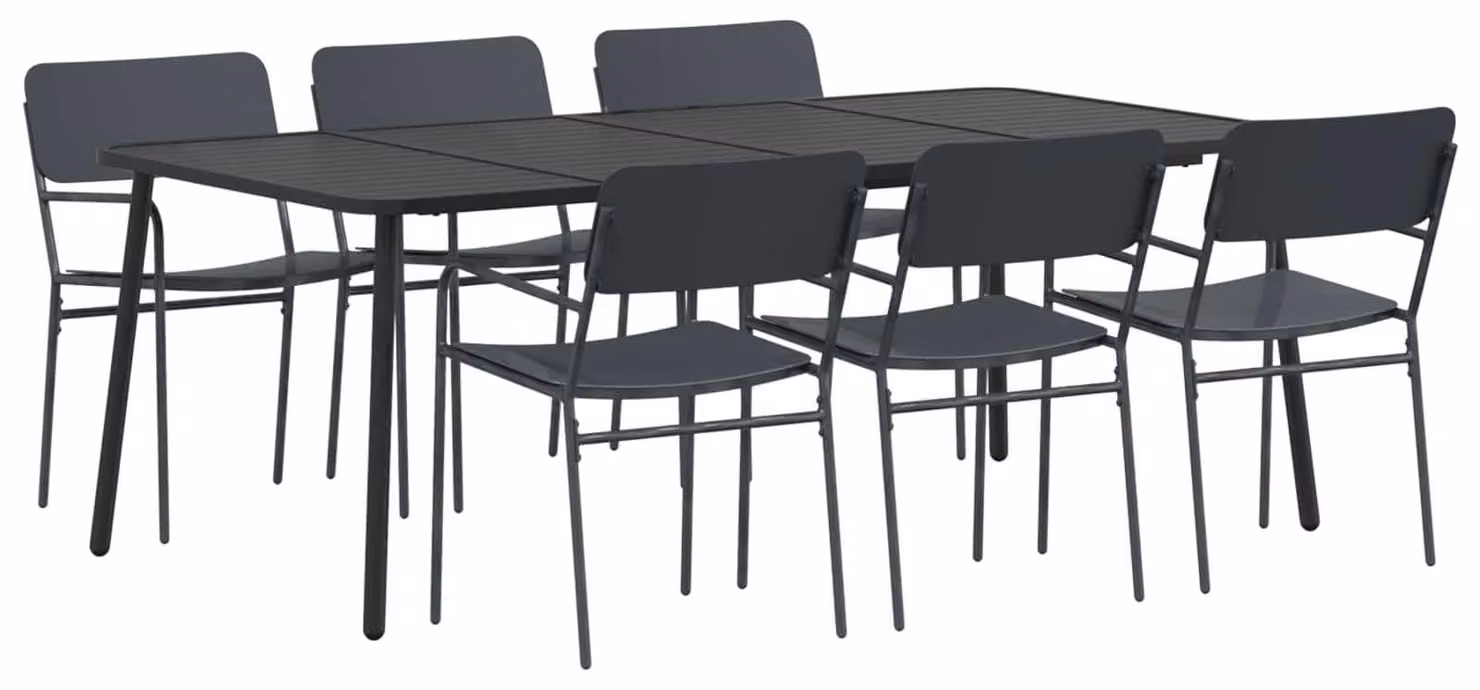 Set di 7 elementi, colore antracite, acciaio