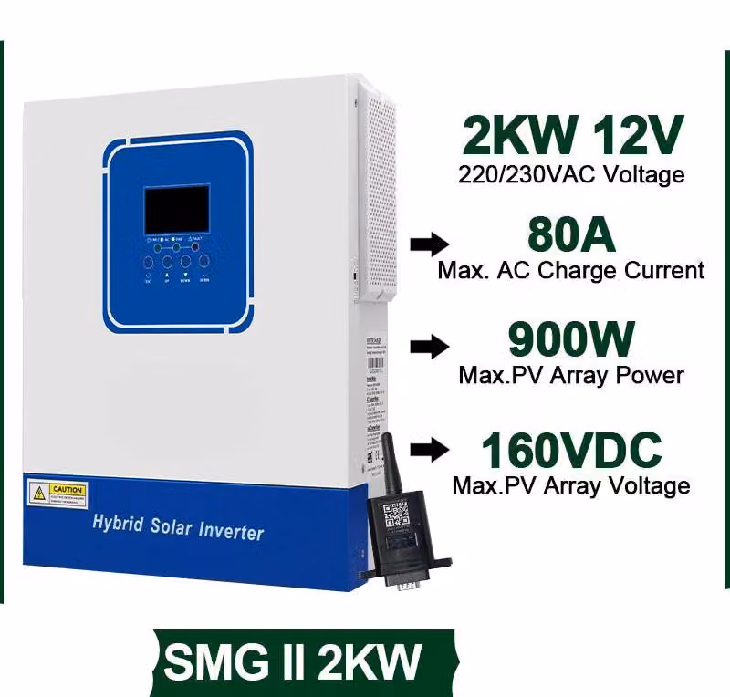 Inverter solare ibrido da 2 kW con tecnologia MPPT e Wi-Fi