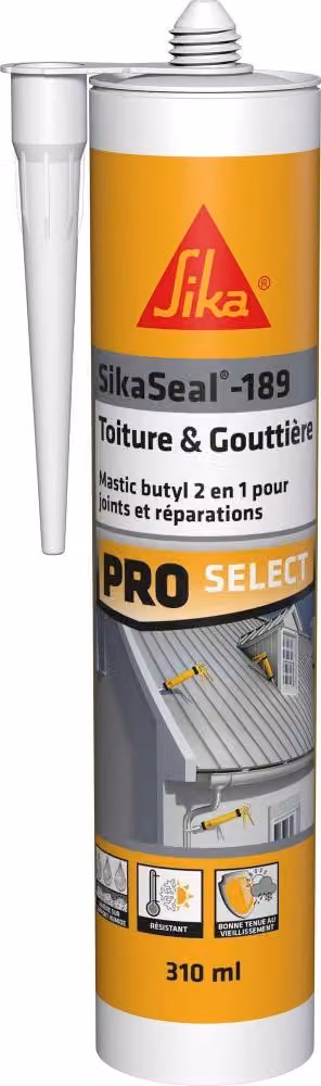 SIKASEAL 189 Stucco adesivo per coperture SIKA grigio 310 ml