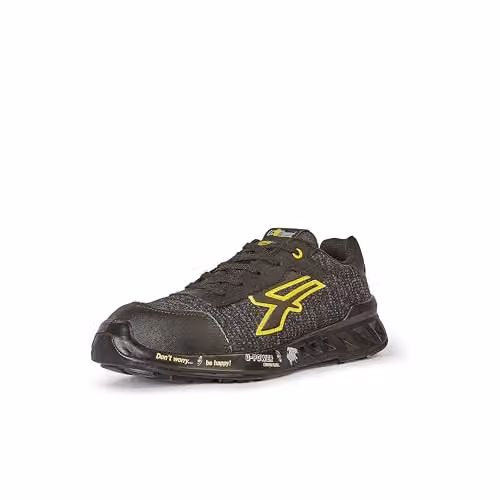 Scarpe Frank Nero/Giallo Basse 47 S1P Upower