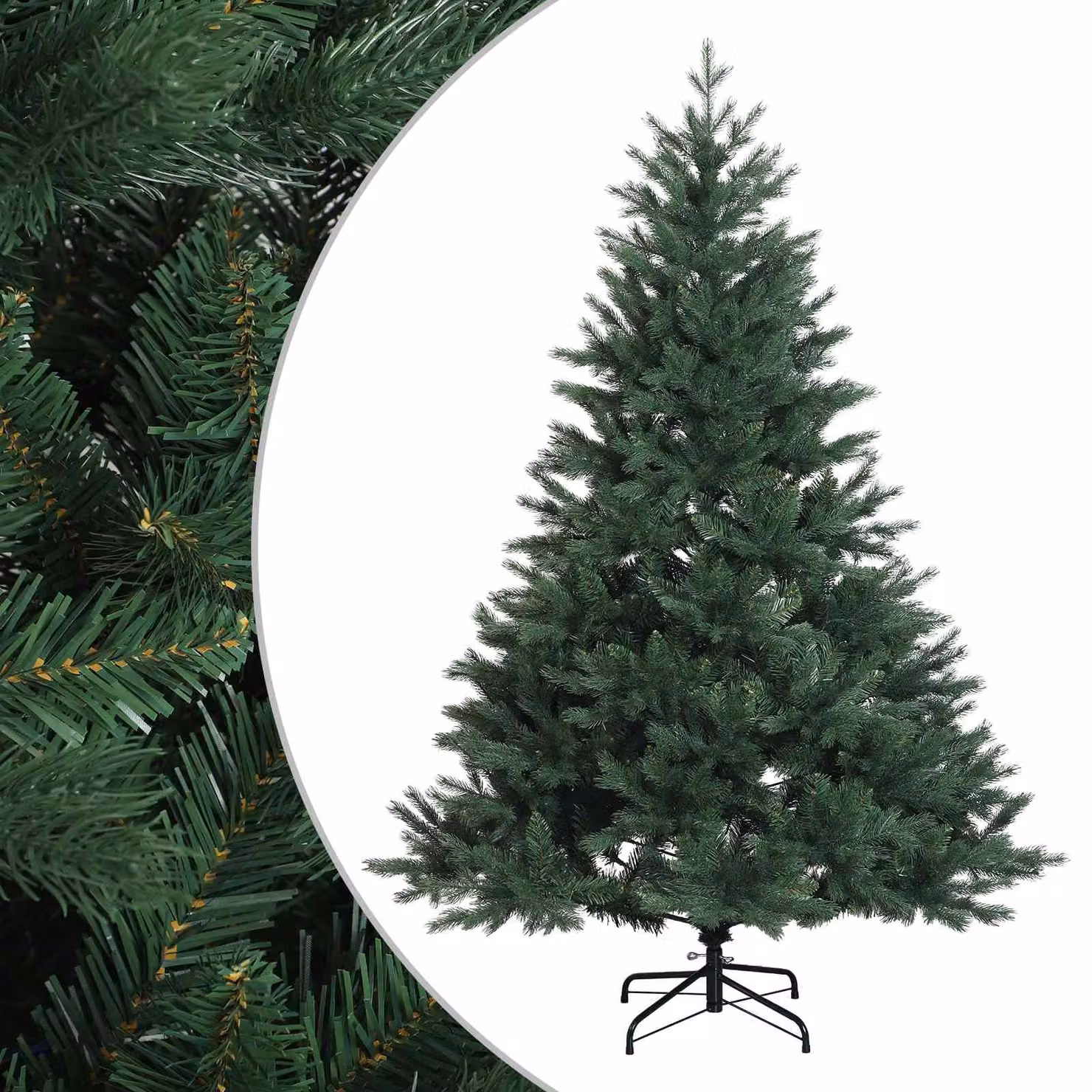 vidaXL Albero di Natale Artificiale con Rami Pieghevoli 150 cm