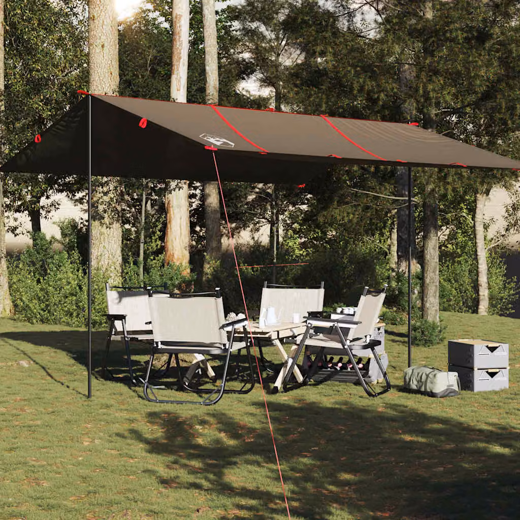 vidaXL Telone da Campeggio Impermeabile in Poliestere Marrone 451 x 420 cm