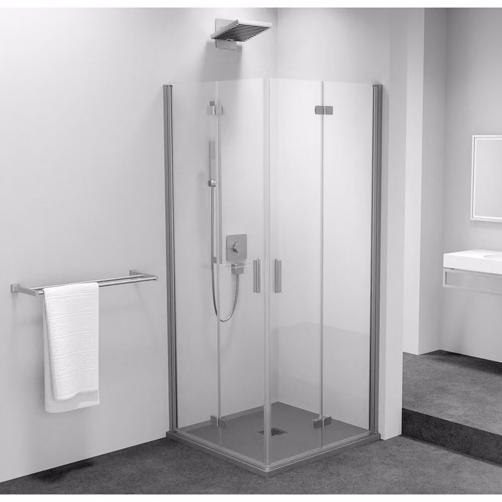 ZOOM Cabina doccia rettangolare 700x900mm, ingresso ad angolo