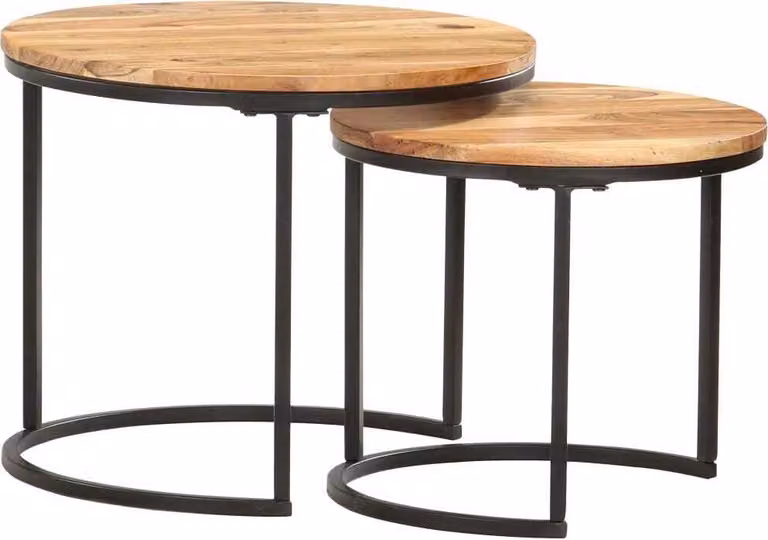 Maison Exclusive - Set di 2 tavolini in legno massello di acacia