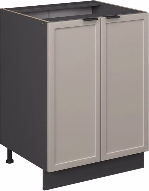 Mobiletto base cucina Vicco Fame-Line Grigio Beige e Antracite con ante a battente e ripiani interni, L: 60 cm