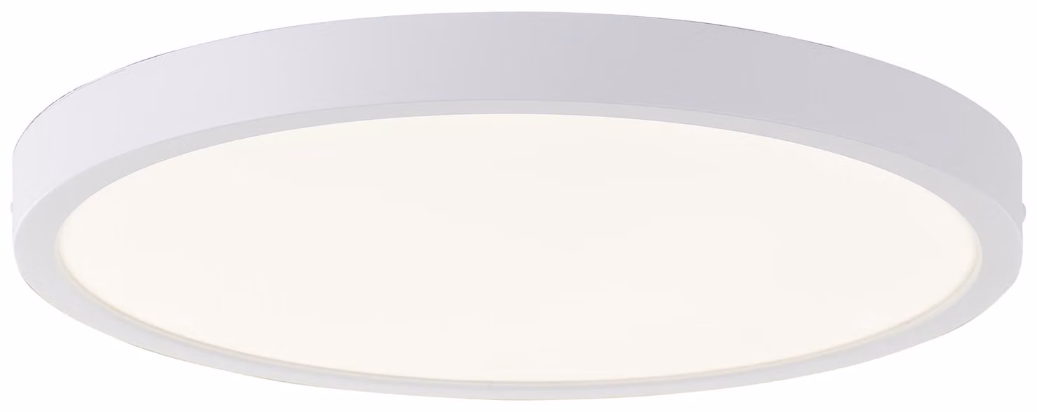 Brilliant G80886/85 Navara Lampada da soffitto 37,5 cm in plastica bianca con LED integrato