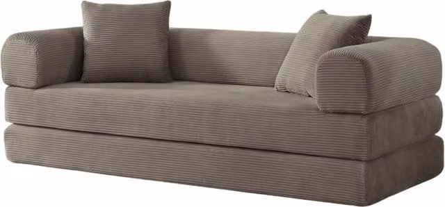 Divano Tatami modulare e pieghevole in velluto con schiuma fredda, divano letto singolo per soggiorno e camera da letto