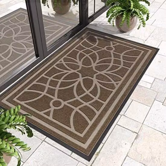 Tappetino per interni - Tappetino lavabile per interni - Marrone - 90x150 cm