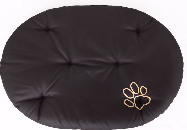 Cuscino ovale per cani R8 - 83×60 cm, robusto e lavabile, OEKO-TEX, ideale per cani di taglia grande | nero