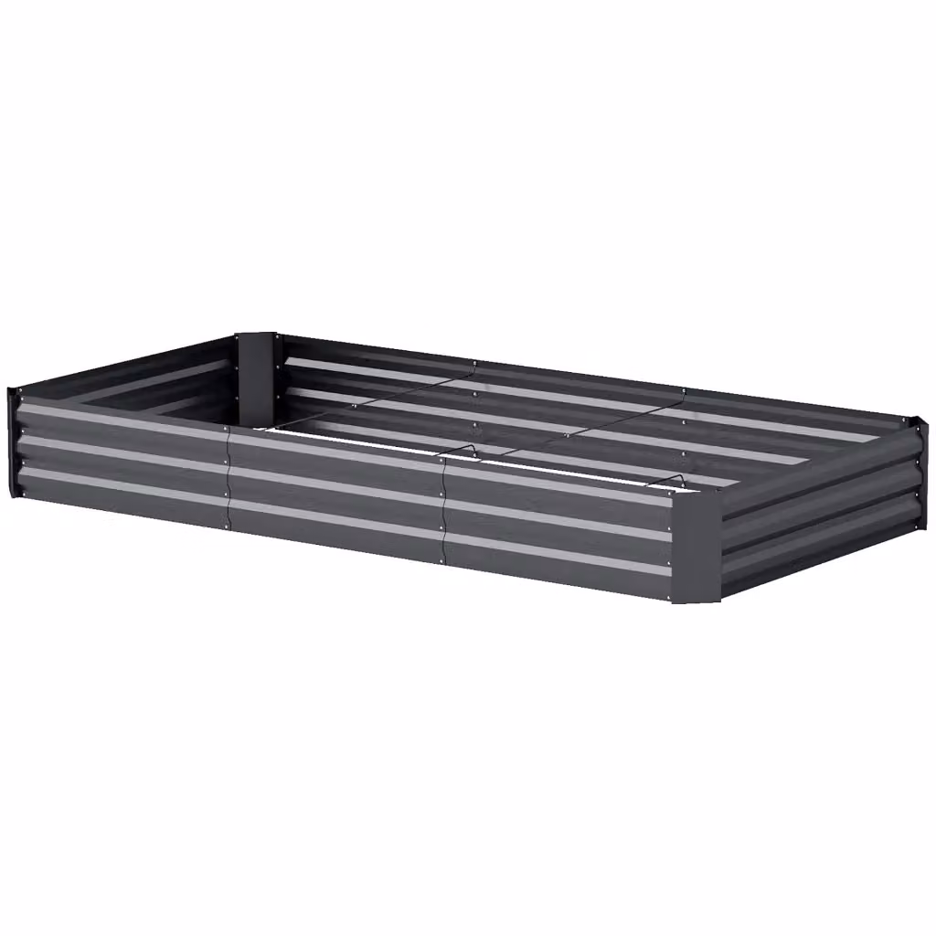 Letto rialzato da giardino Xylo in acciaio zincato grigio antracite L: 240 cm, P: 120 cm, H: 30 cm – 2