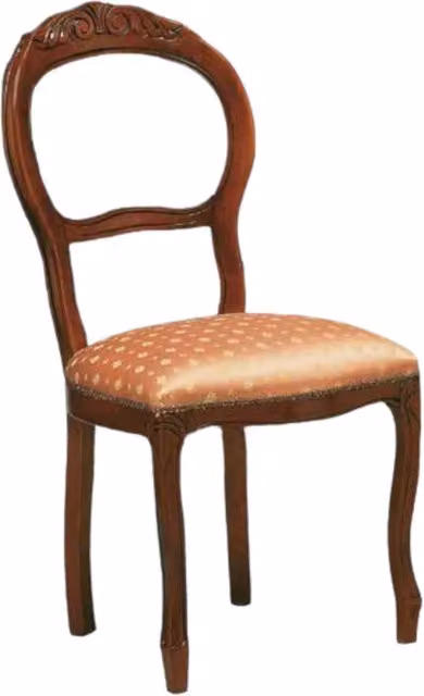 Sedia imbottita in legno di faggio intagliato con decorazioni a pois Mobili 2G – 1