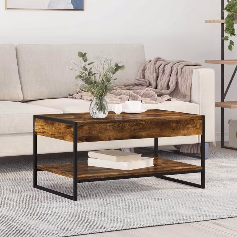 Maison Exclusive - Tavolino in legno affumicato 80 x 50 x 40 cm Materiale ligneo