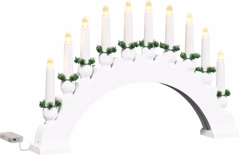 Arco di Candele di Natale con 10 Candele LED Bianco