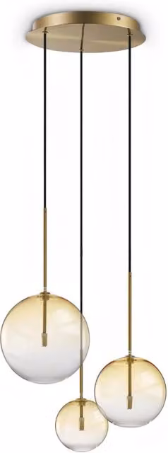 Lampada A Sospensione Equinoxe 3 Luci G4 Cromo Regolabile Metallo/Vetro Ideal Lux