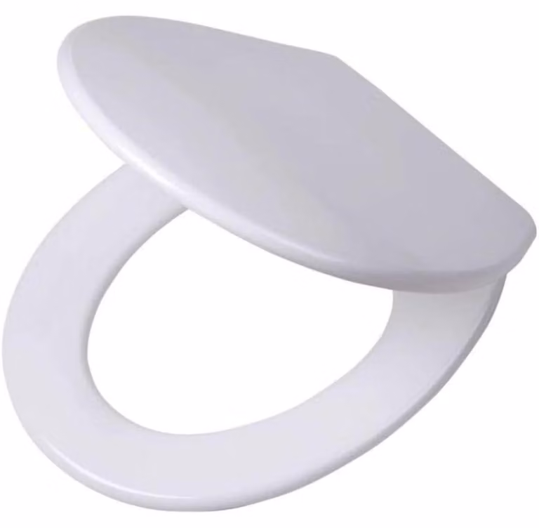 Copertura per WC Tiger Boston, materiale Duroplast, colore bianco, finitura acciaio inossidabile spazzolato, codice prodotto 252960946
