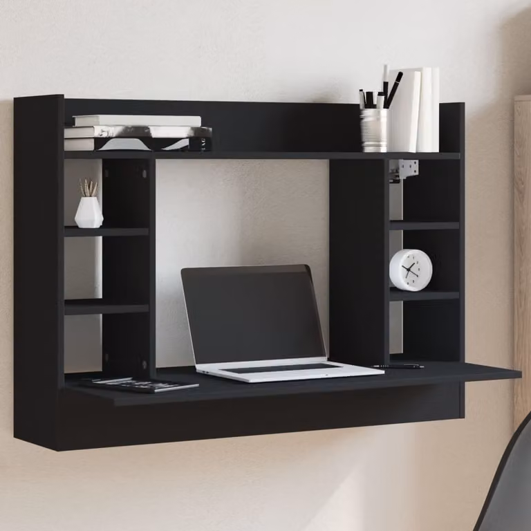 Maison Exclusive - Scrivania da parete nera 105x48x75 cm Materiale ligneo