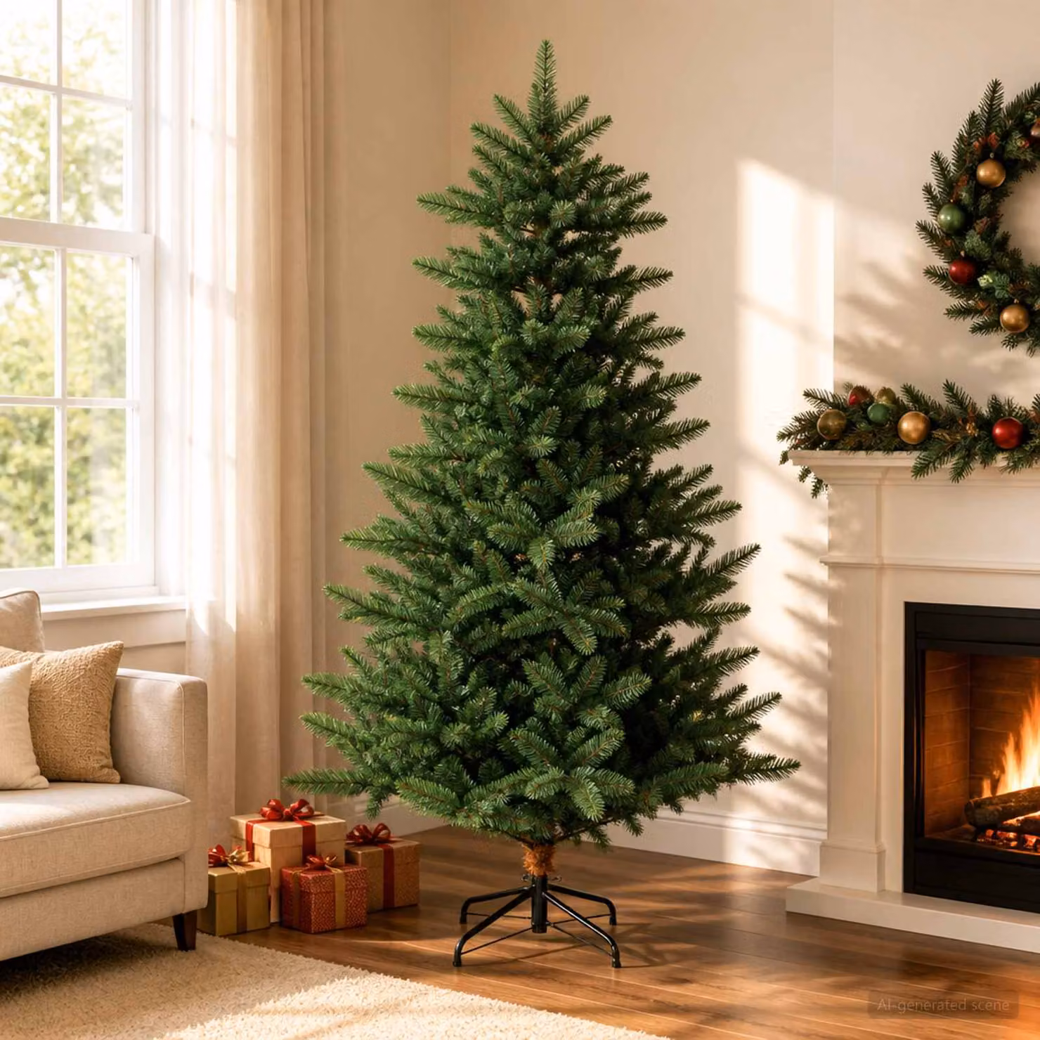 vidaXL Albero di Natale artificiale 240 cm PVC e Metallo Verde